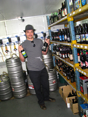 Bill picking beers from the fridge at Regional Wines and Spirits